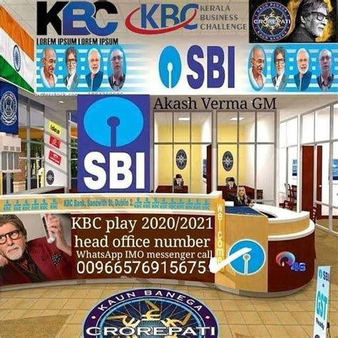 kbc head office whatsapp number